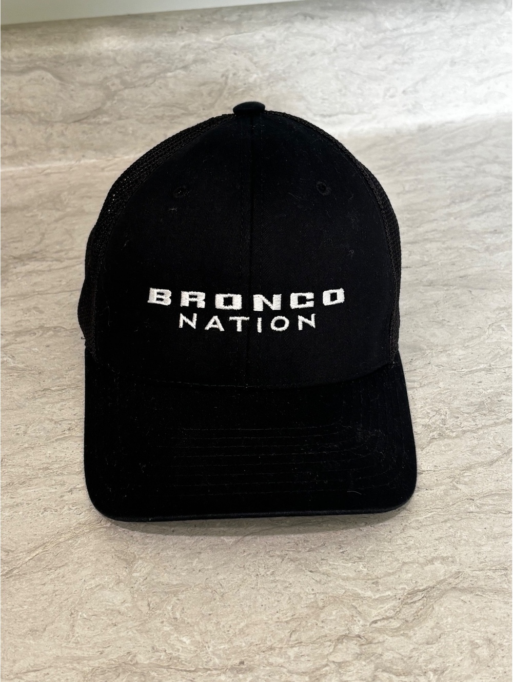 Bronco Nation Mesh Flexfit Trucker Hat (Black)